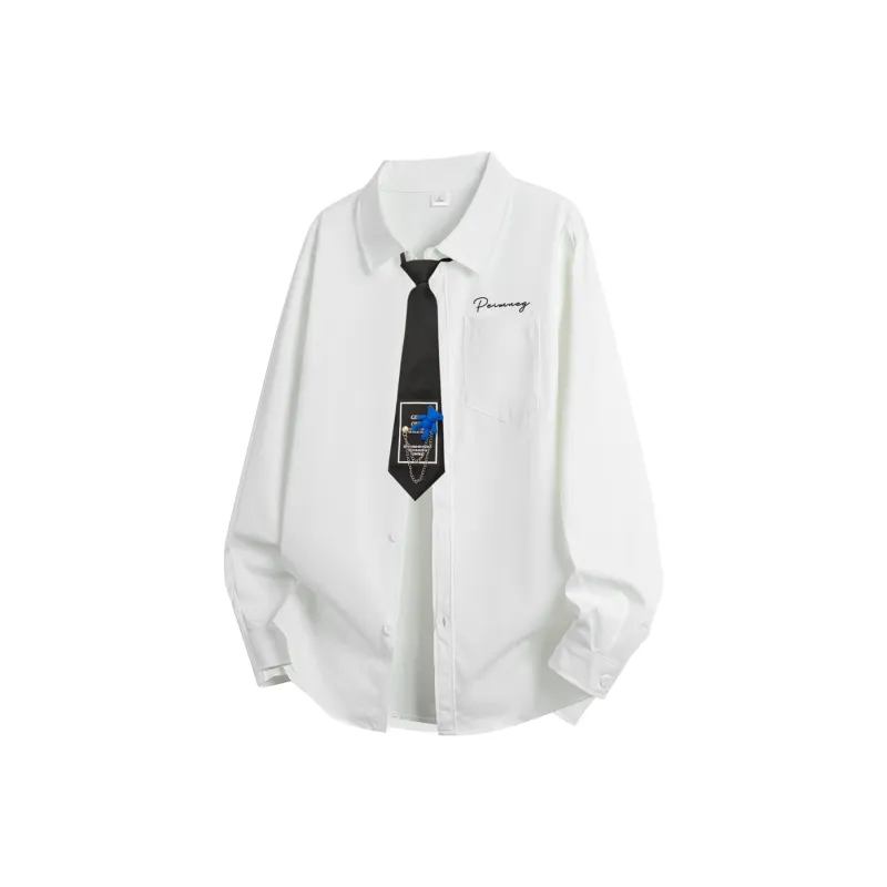 PEIMENG Shirts Unisex White-0