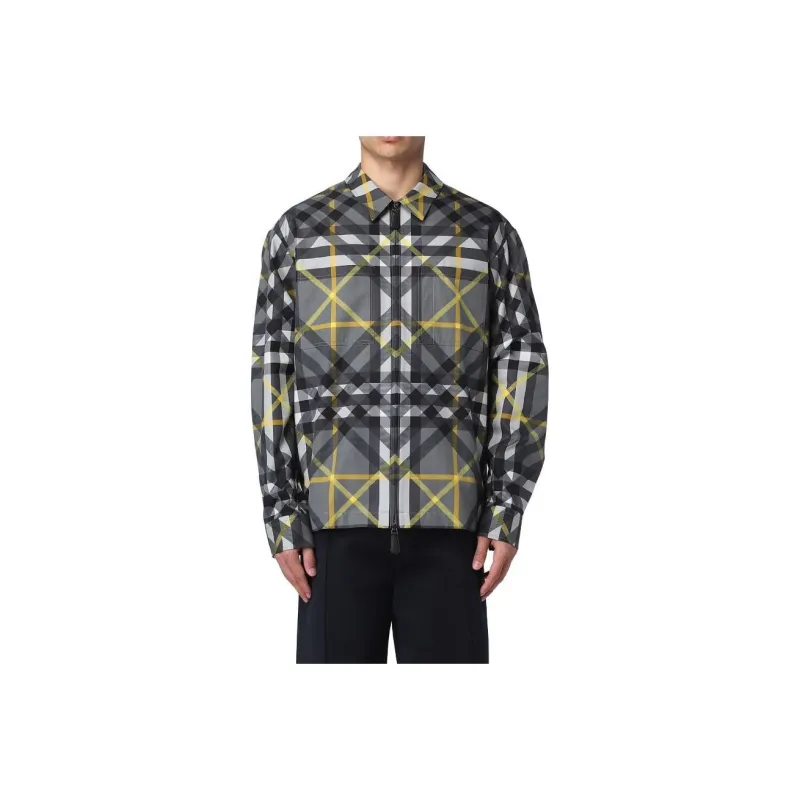 Burberry Shirts Men Gray-0