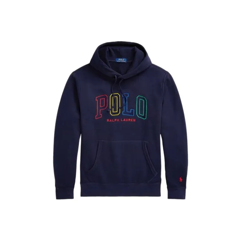 Polo Ralph Lauren Logo Embroidered Drawstring Hoodie-0