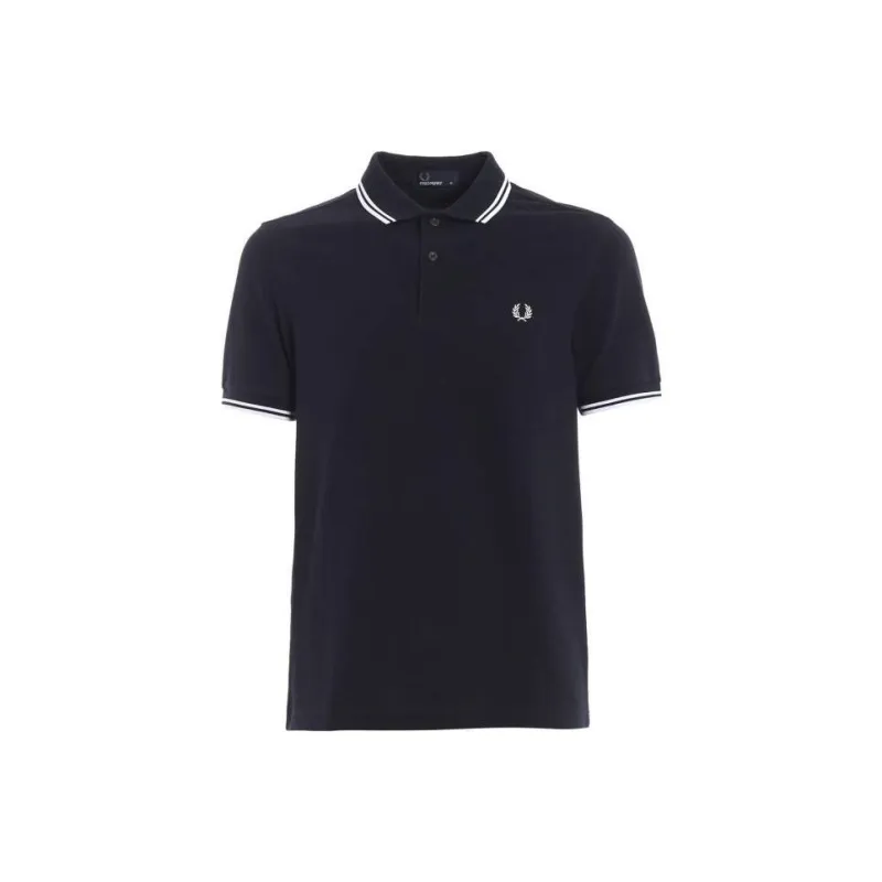 FRED PERRY Stripe Detailed Logo Embroidered Polo Shirt-0