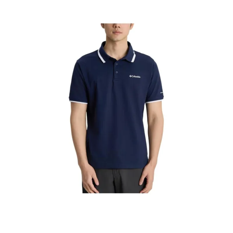 Columbia Polo Shirt Men's Marine Blue-0