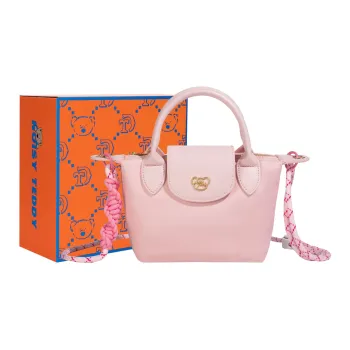 NOISY TEDDY Nylon Dumpling Bag Handbag Regular Women's Pink/Blue/Rose Red/Purple