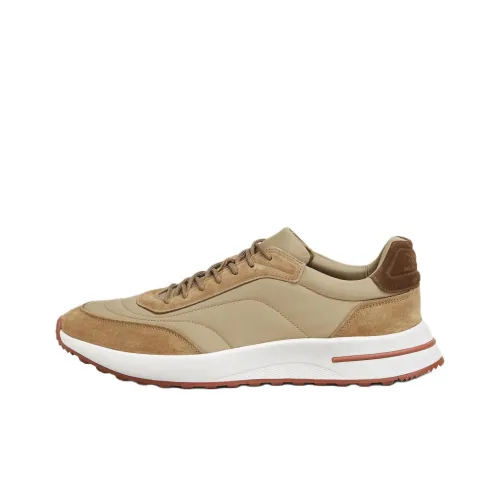 Loro Piana Week End Walk Low Top Casual Shoes Men's Tobacco