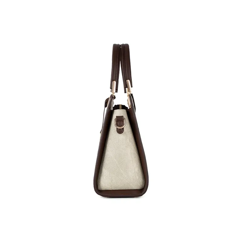 Vigno Synthetic Leather Handbag, One Shoulder, Crossbody Bag Women's Green & Coffee-4
