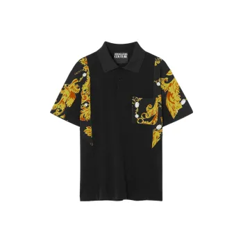 VERSACE JEANS COUTURE Polo Shirts Men Black