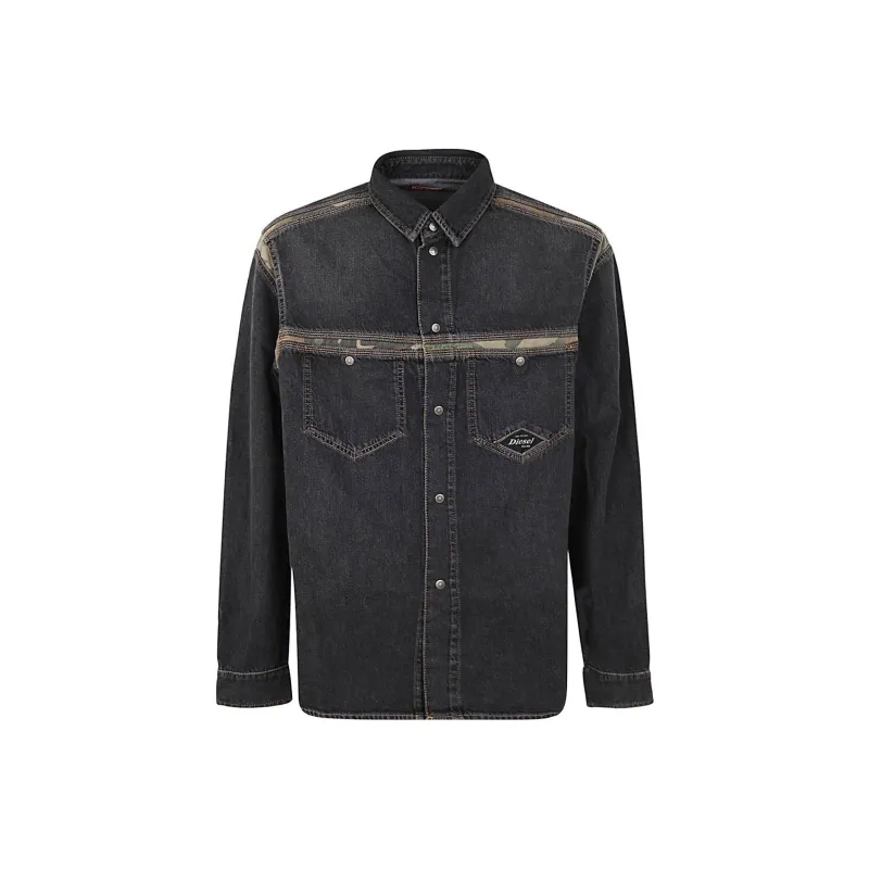 DIESEL Shirts Men Black-0