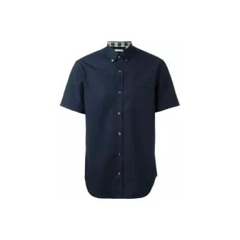 Burberry Shirts Men Dark Blue