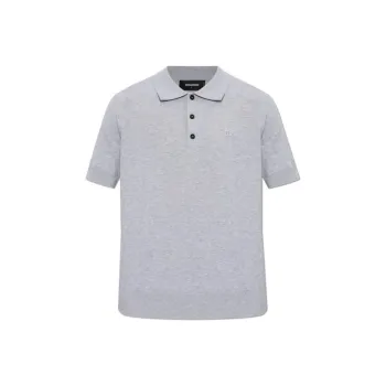 Dsquared2 D2 Logo Embroidered Knitted Polo Shirt