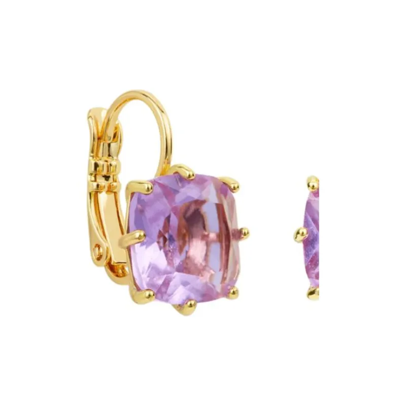 LES NEREIDES Brass Earrings Women's Purple-1