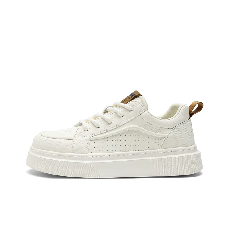 AOKANG Air Force One Series Skateboard Shoes Men Low Top Yellow, Brown, White-15