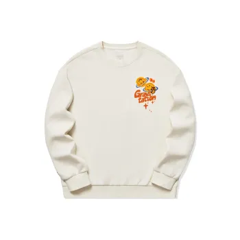 Erke Vertical Technology Sweatshirt Unisex Cheese White