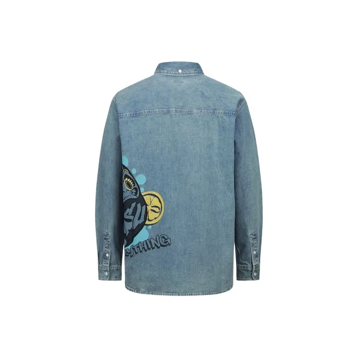 EVISU Shirts Men Denim Blue-0