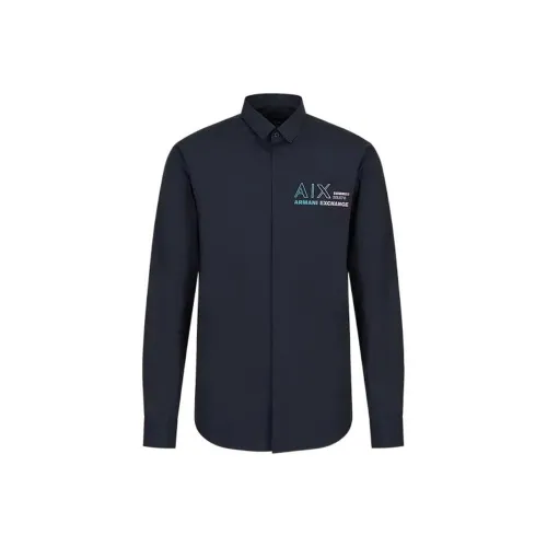 ARMANI EXCHANGEAE SS23 Shirt Men's Marine Blue