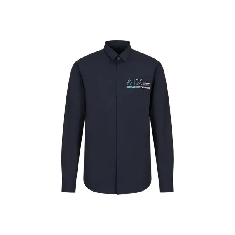 ARMANI EXCHANGEAE SS23 Shirt Men's Marine Blue-0