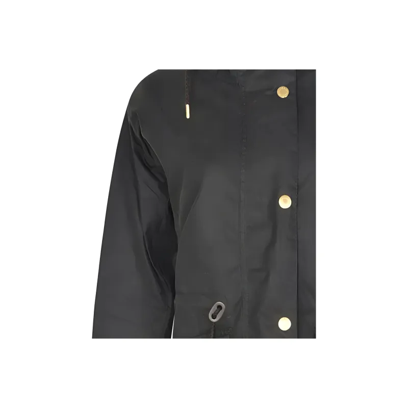 BARBOUR Funnel-Neck Drawstring Long-Sleeved Coat-5