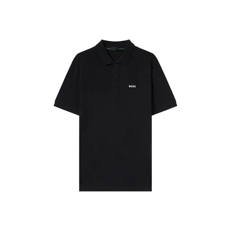 HUGO BOSS Lapel Short Sleeved Polo Shirt Men's-0