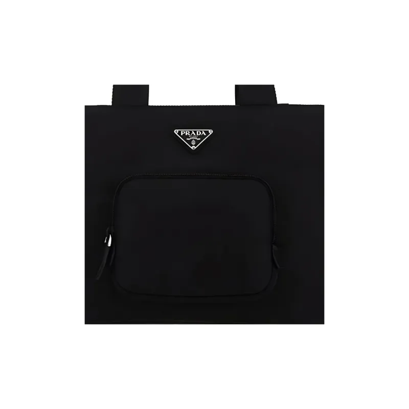PRADA Leather Tote Bag Shopping Bag Handbag Women's Black-3