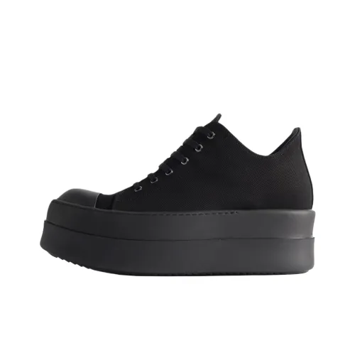 Rick Owens DRKSHDW Low Top Canvas Shoes Men's Black
