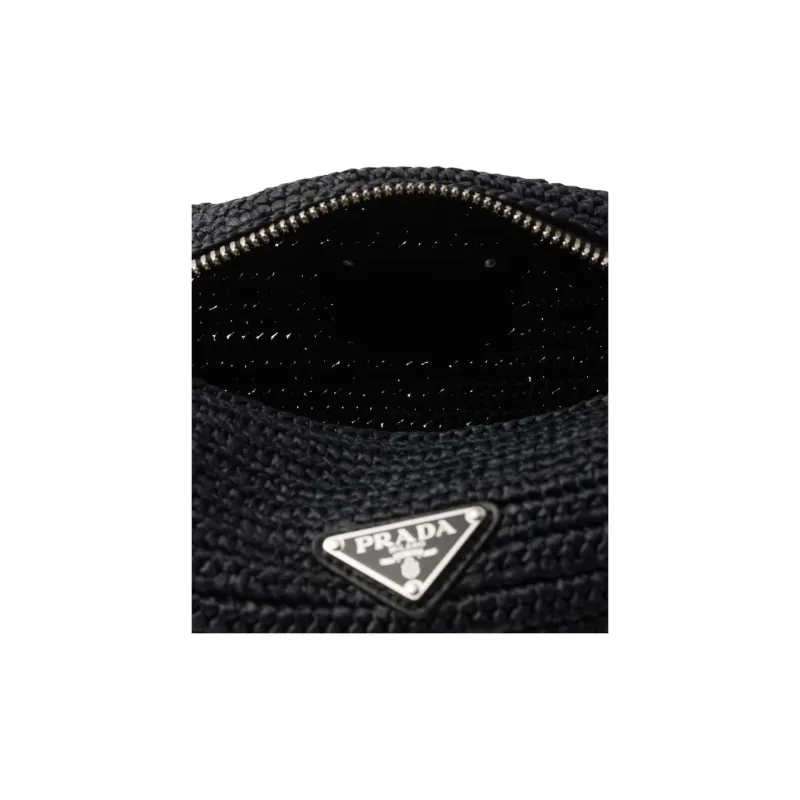 PRADA Calfskin Crossbody Bag Women's Black-4