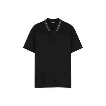 VERSACE Medusa Embroidered Short Sleeved Polo Shirt