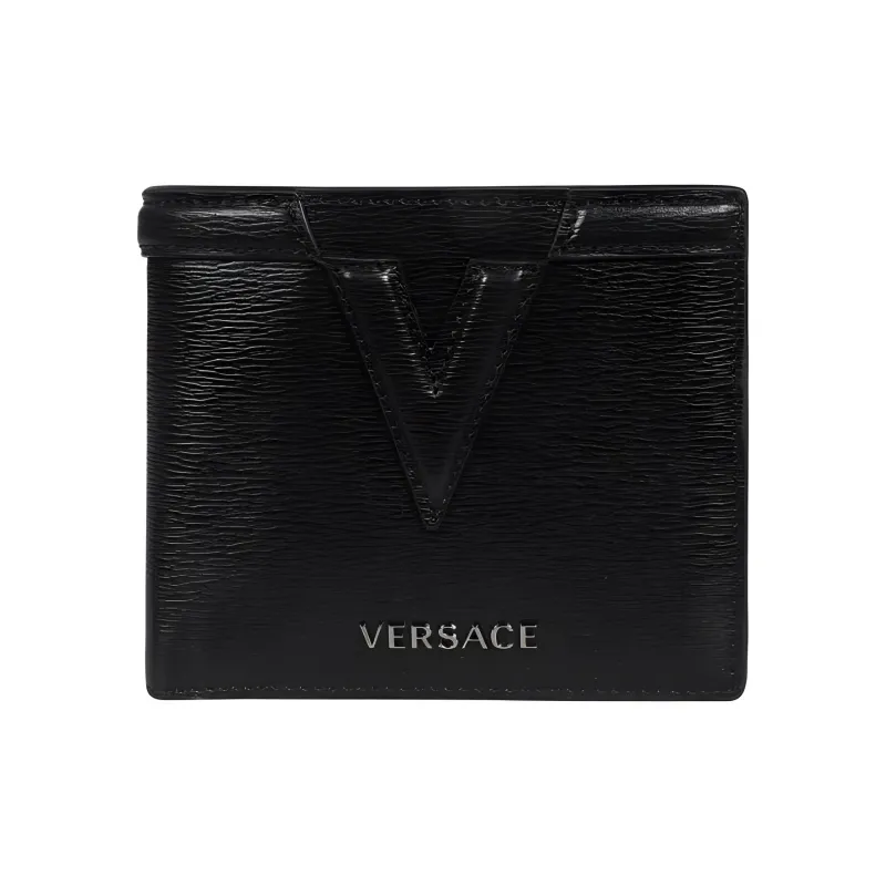 FANSIZHE Calfskin Wallet Regular Men's Black-0