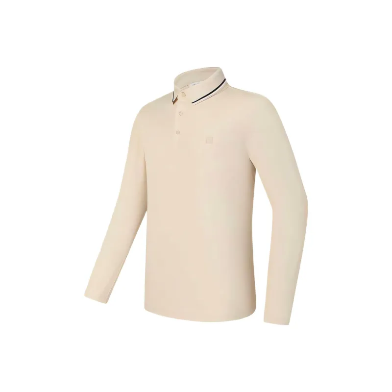 FILA Golf Series Polo Shirt Men's Brown Beige Khaki-0