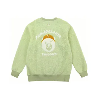 MLB Frown Bear Series Sweatshirt Unisex Light Green