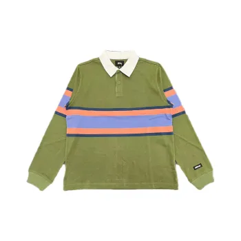 Stussy Polo Shirt Men's Olive Green