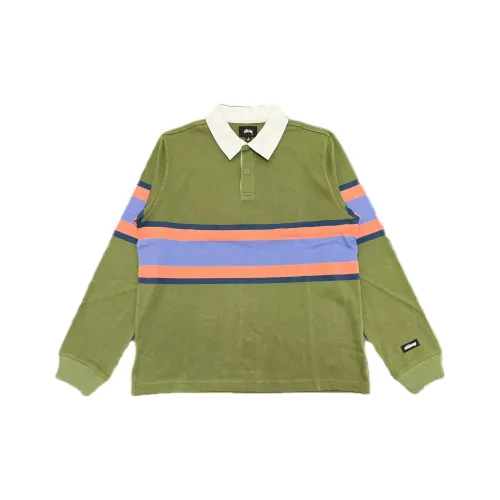 Stussy Polo Shirt Men's Olive Green