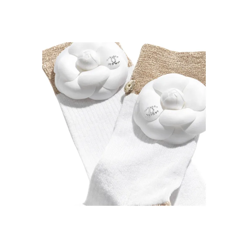 CHANEL 25P Spring Summer Preview Collection Mid Calf Socks Women's White-3