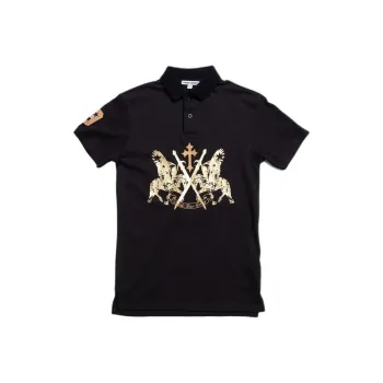 Jaded London Drift Series Drift Collection Enemy Polo Polo Shirt Men's Black