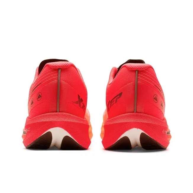 XTEP One Piece Molding 3rd Generation Physical Education Exam Edition Running Shoes Men Low Top Neon Bright Orange/Laser Red-4