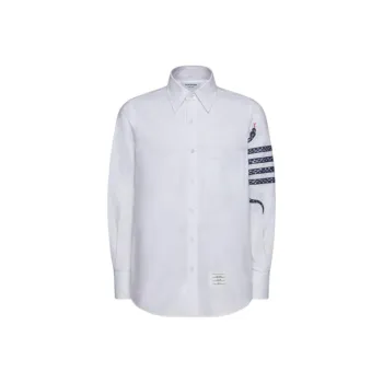 THOM BROWNE Embroidered snake Cotton Shirt