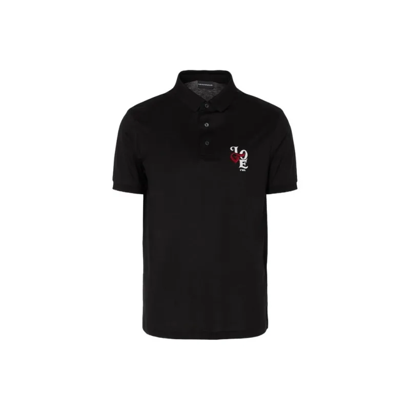 EMPORIO ARMANI Polo Shirts Men Black-0