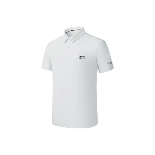 FILA Golf Series Polo Shirt Men's Semi-Transparent Curtain Gray