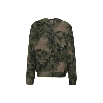 Roberto Cavalli Hawaii print Cotton Sweatshirt