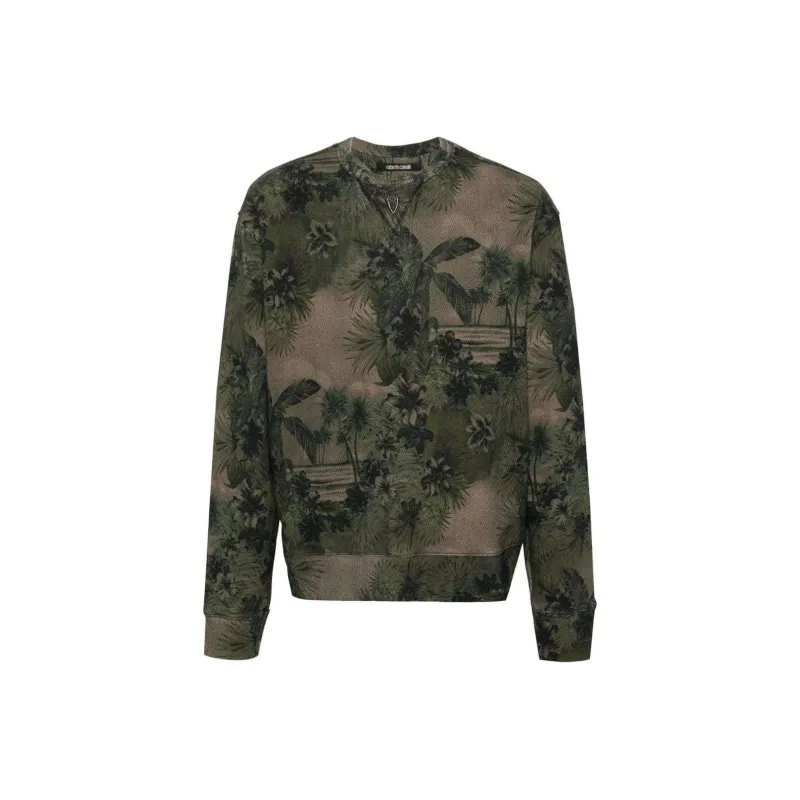 Roberto Cavalli Hawaii print Cotton Sweatshirt-0