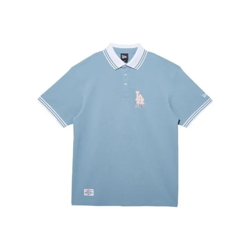 New Era Polo Shirts Unisex Gray Blue-0