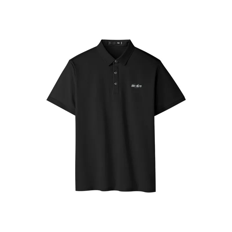 HLA Cooling Quick Dry Color Blocking Embroidery Classic Collar Pearl Beaded Short-Sleeved Polo Shirt Men's-6