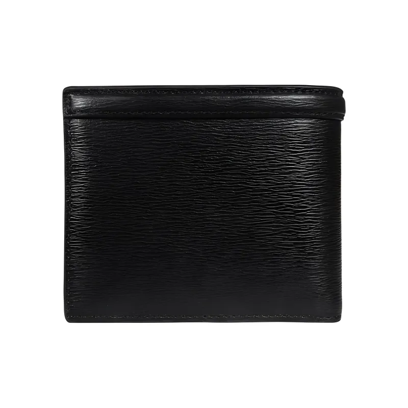FANSIZHE Calfskin Wallet Regular Men's Black-1