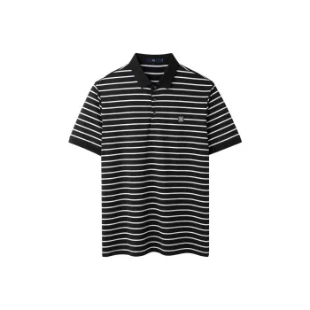 HLA Polo Shirts Men Black Stripes 29