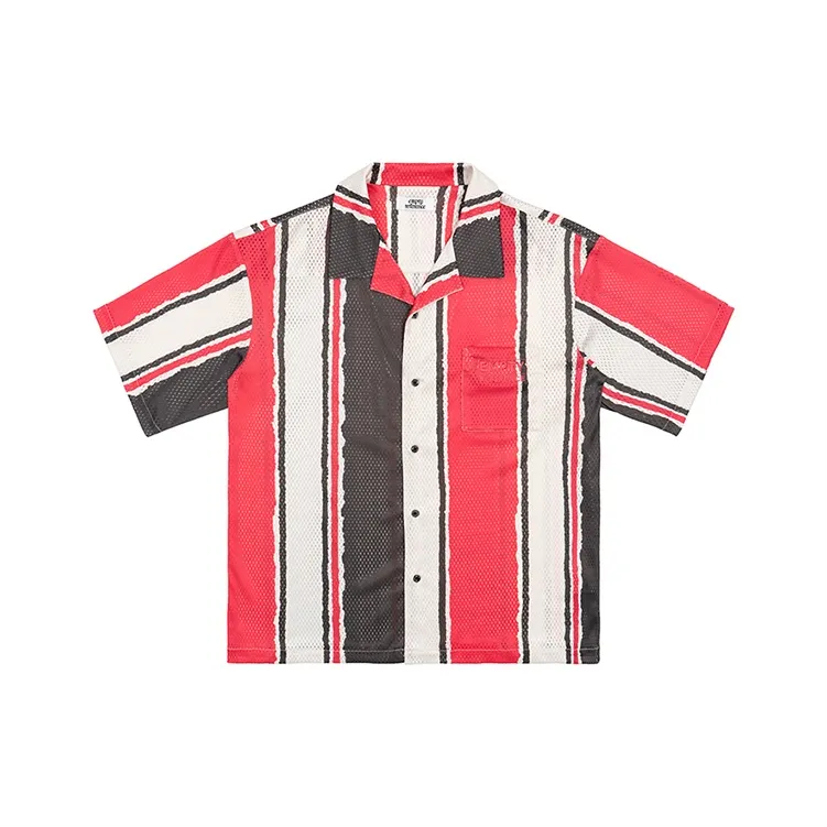 EMPTY REFERENCE Short Sleeved Shirt Unisex Black Red-0