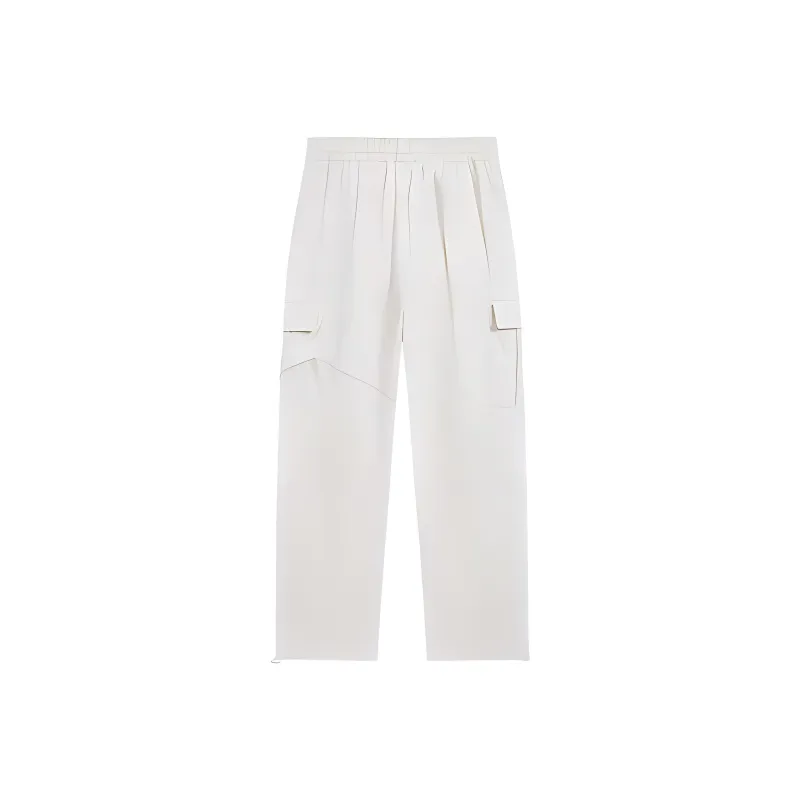 XTEP Cargo Pants Unisex Cotton White-1
