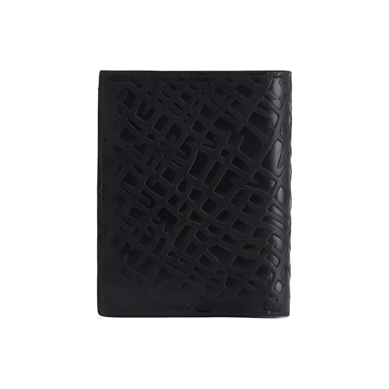CDG Cow Leather Wallet Men's Black-1