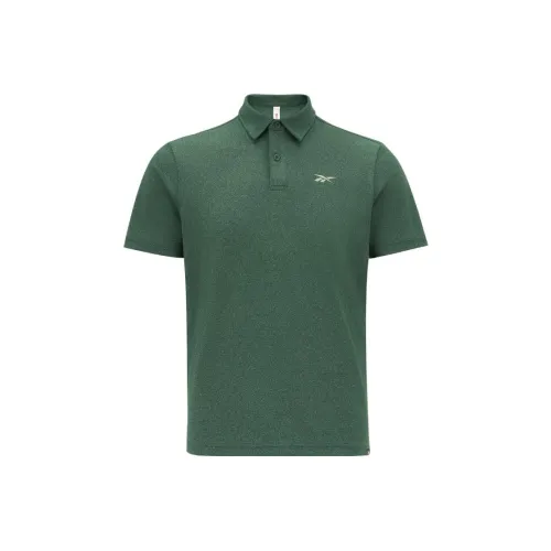 Reebok Polo Shirts Men Dark Green