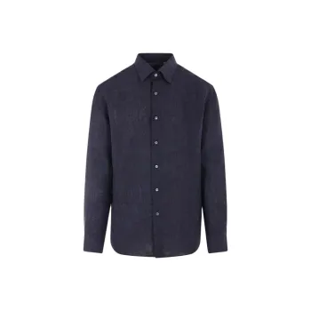 Brioni Shirts Men Marine Blue