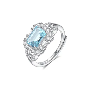 Lao Feng Xiang Natural Topaz Colored Gemstone Rings Women's