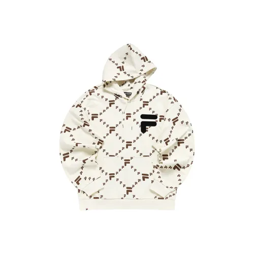 FILA FUSION Sweatshirts Unisex Antique White Imitation