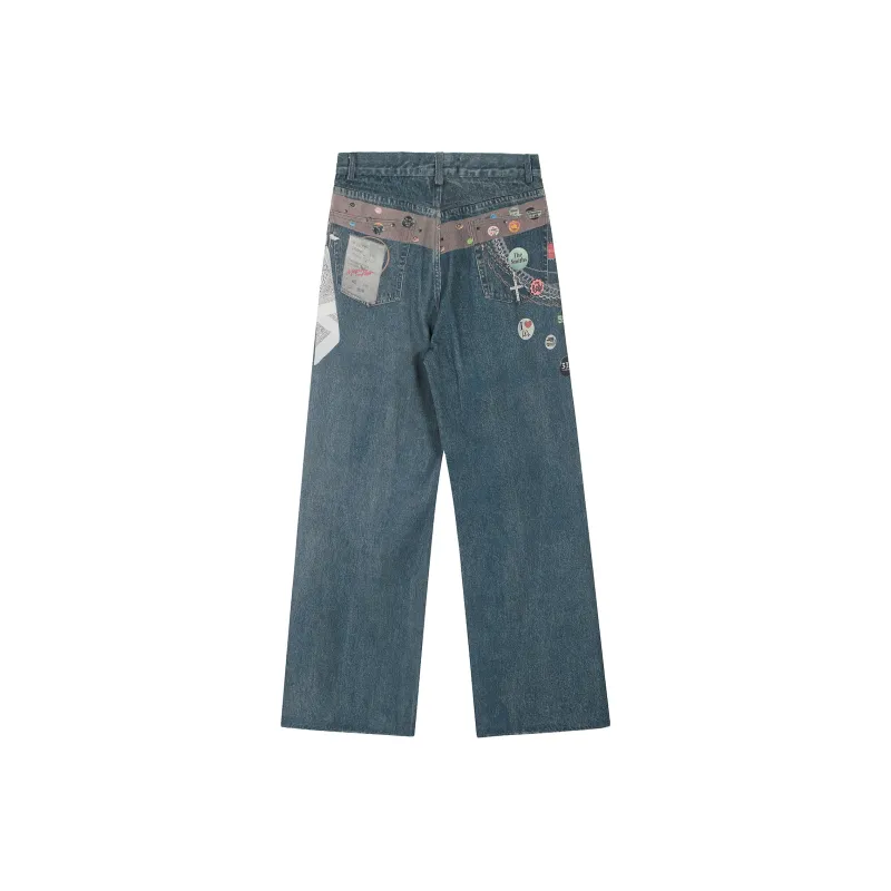 LEMANISM Jeans Unisex Denim Blue-1