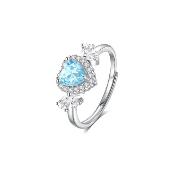 Lao Feng Xiang Natural Topaz Rings Women's